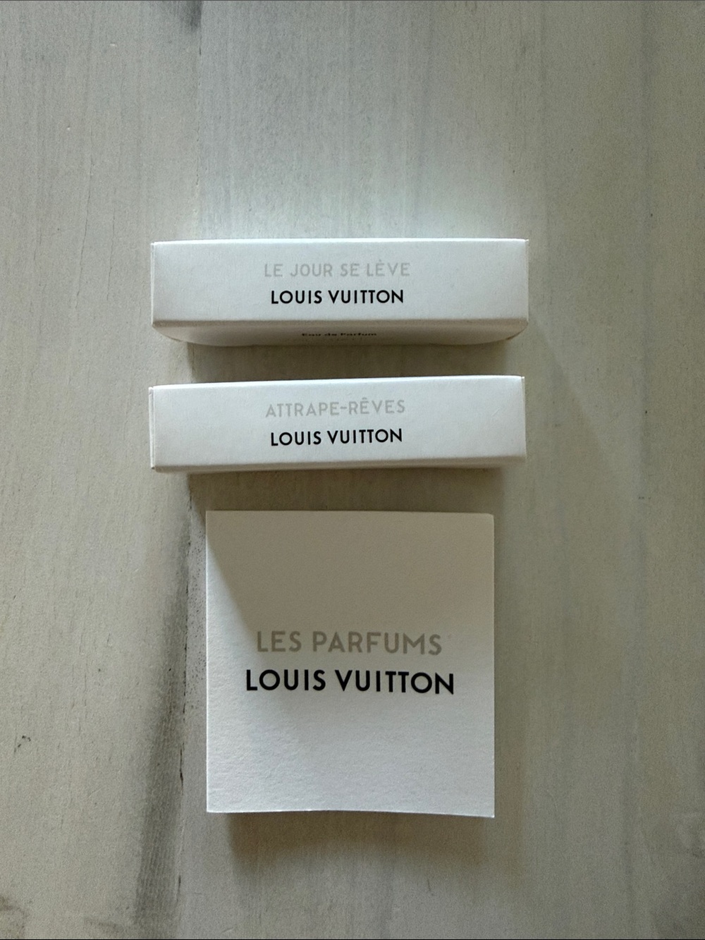 Louis Vuitton eau de parfum samples w/ mini dust bag
